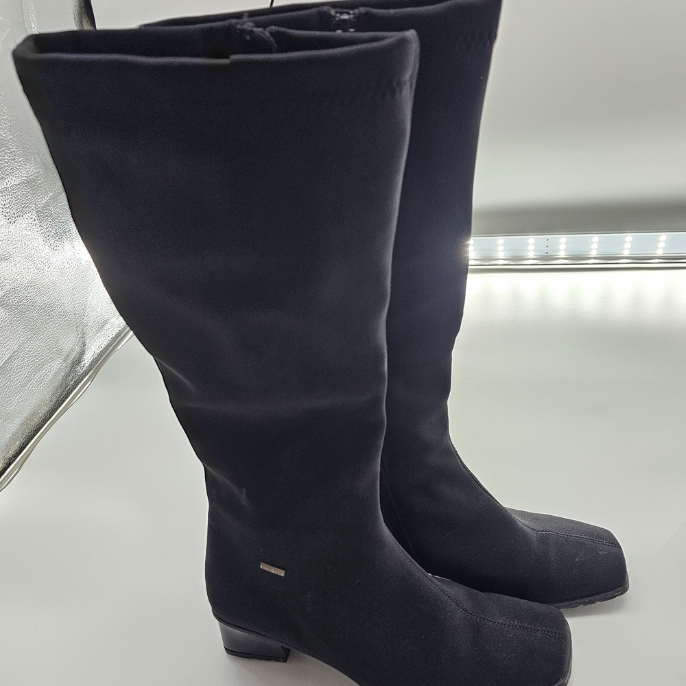 GORE-TEX Black Knee-High Women's Heeled Boots